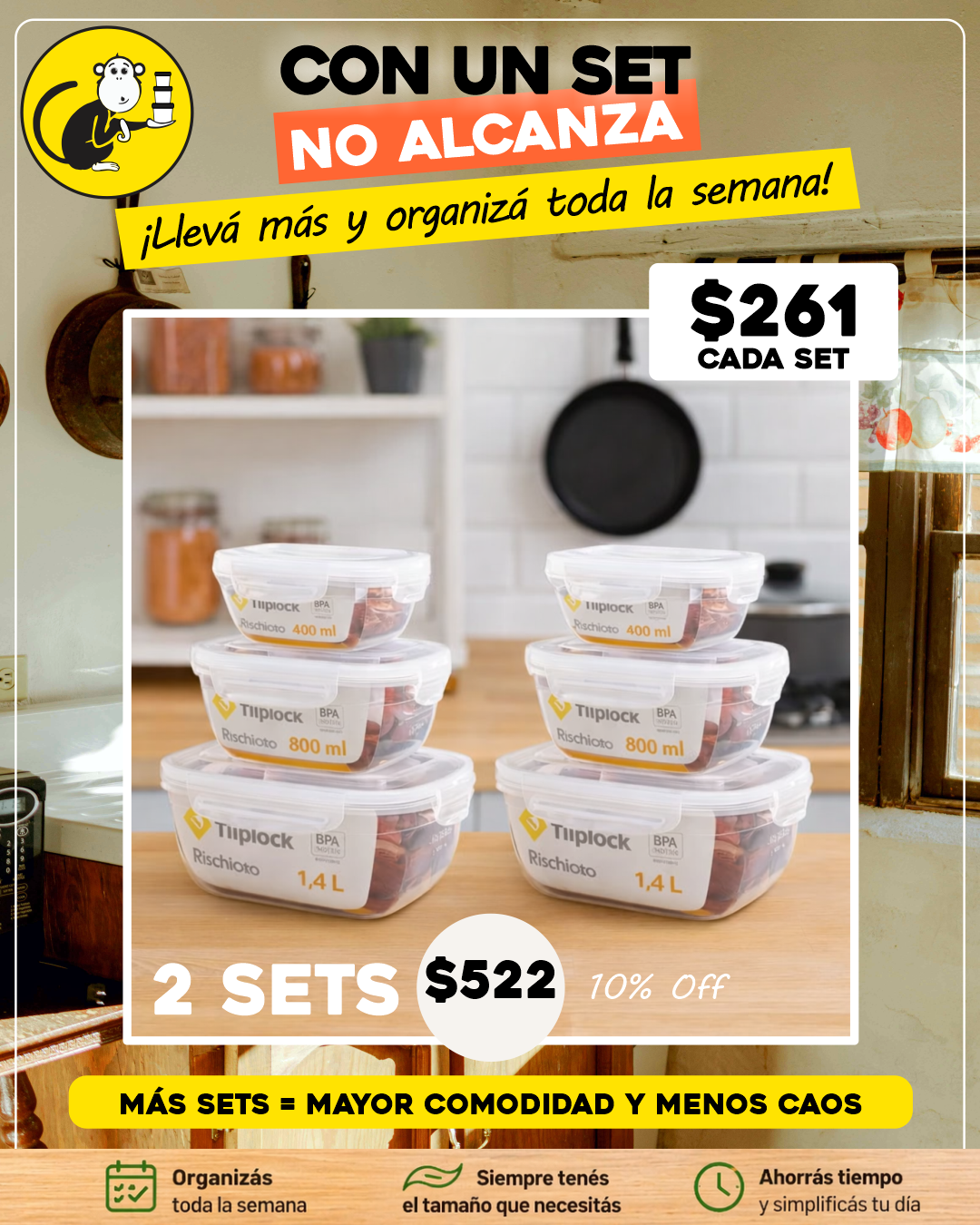 Promoción 2 sets de viandas