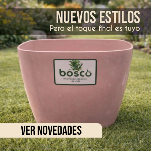 Maceta cuadrada Rattan crema N30