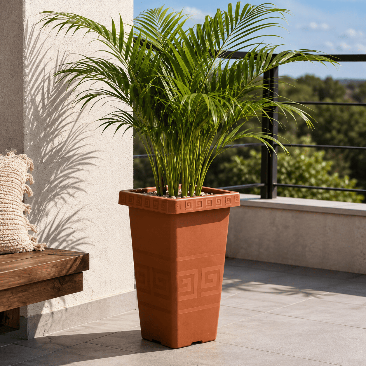 Maceta en terraza